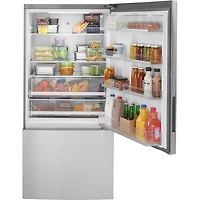 Réfrigérateur à congélateur inférieur 17,7 pi³ 31 po de GE (GBE17HYRFS) - Acier inoxydable