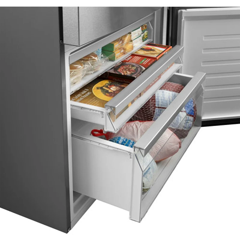 Réfrigérateur à congélateur inférieur 17,7 pi³ 31 po de GE (GBE17HYRFS) - Acier inoxydable