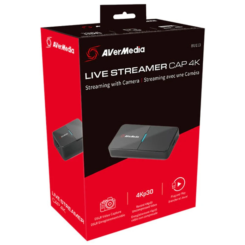 Carte de saisie vidéo USB 3.0 Live Streamer CAP 4K d'AverMedia (BU113)