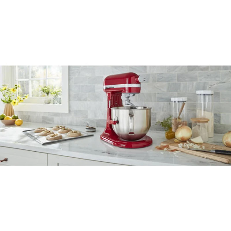 Batteur sur socle à bol relevable Professional de KitchenAid - 7 pte - 500 W - Rouge empire