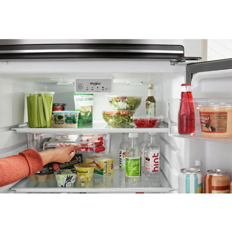 Whirlpool 29" 16.6 Cu. Ft. Top Freezer Refrigerator (WRTX5028PM) - Dolos Steel