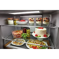 Réfrigérateur à deux portes/profondeur de comptoir 19,4 pi³ 36 po de KitchenAid (KRQC506MPS) - Acier métallique