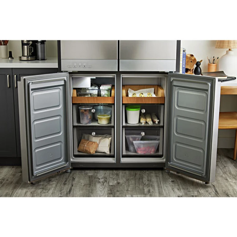Réfrigérateur à deux portes/profondeur de comptoir 19,4 pi³ 36 po de KitchenAid (KRQC506MPS) - Acier métallique