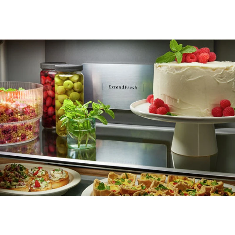 Réfrigérateur à deux portes/profondeur de comptoir 19,4 pi³ 36 po de KitchenAid (KRQC506MPS) - Acier métallique