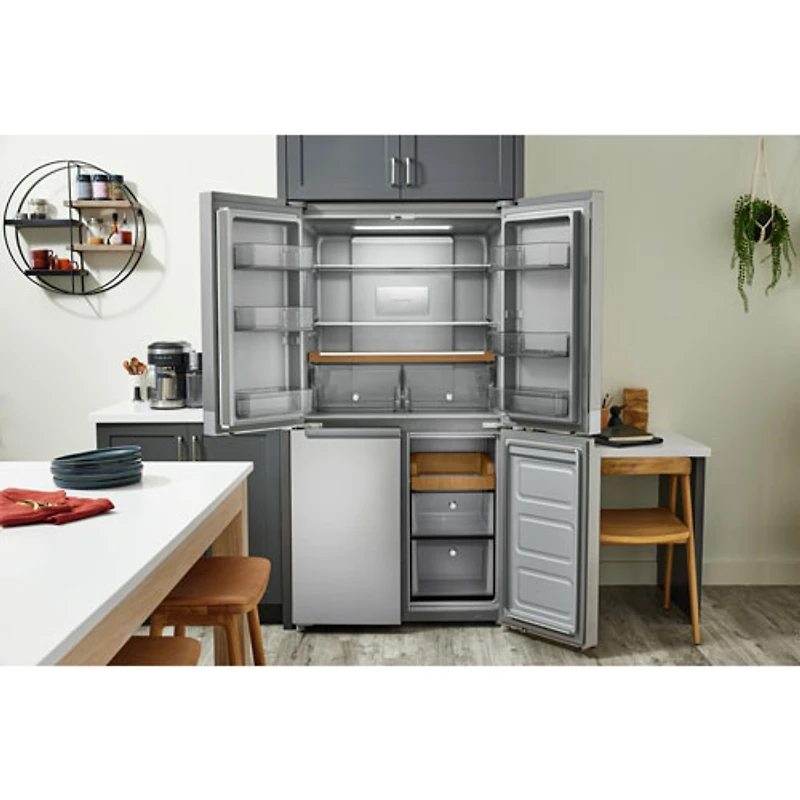 Réfrigérateur à deux portes/profondeur de comptoir 19,4 pi³ 36 po de KitchenAid (KRQC506MPS) - Acier métallique