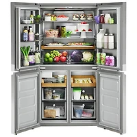 KitchenAid 36" 19.4 Cu. Ft. Counter-Depth French Door Refrigerator (KRQC506MPS) - Metallic Steel