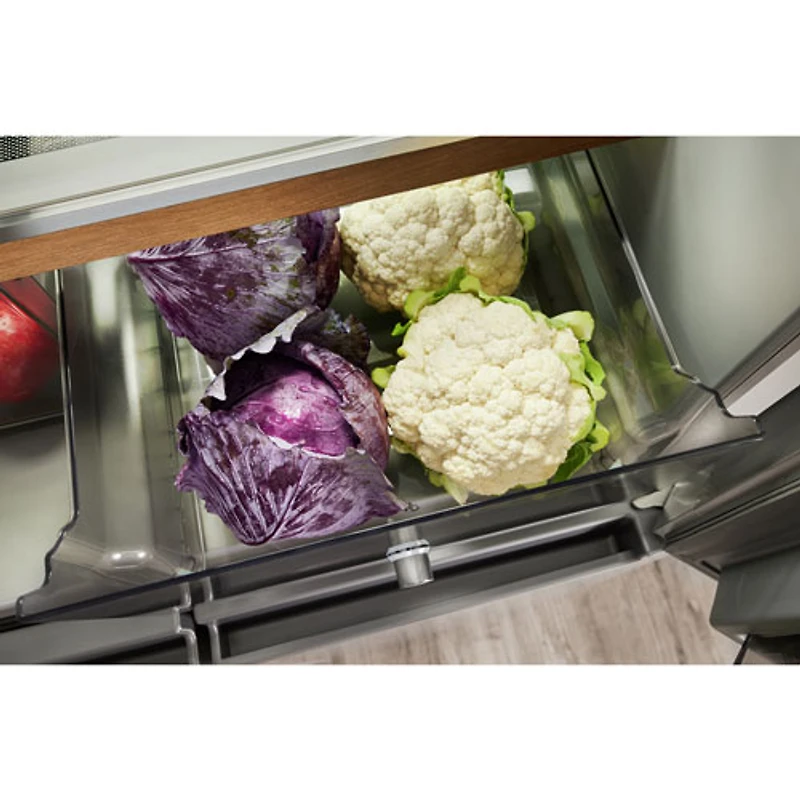 Réfrigérateur à deux portes/profondeur de comptoir 19,4 pi³ 36 po de KitchenAid (KRQC506MPS) - Acier métallique