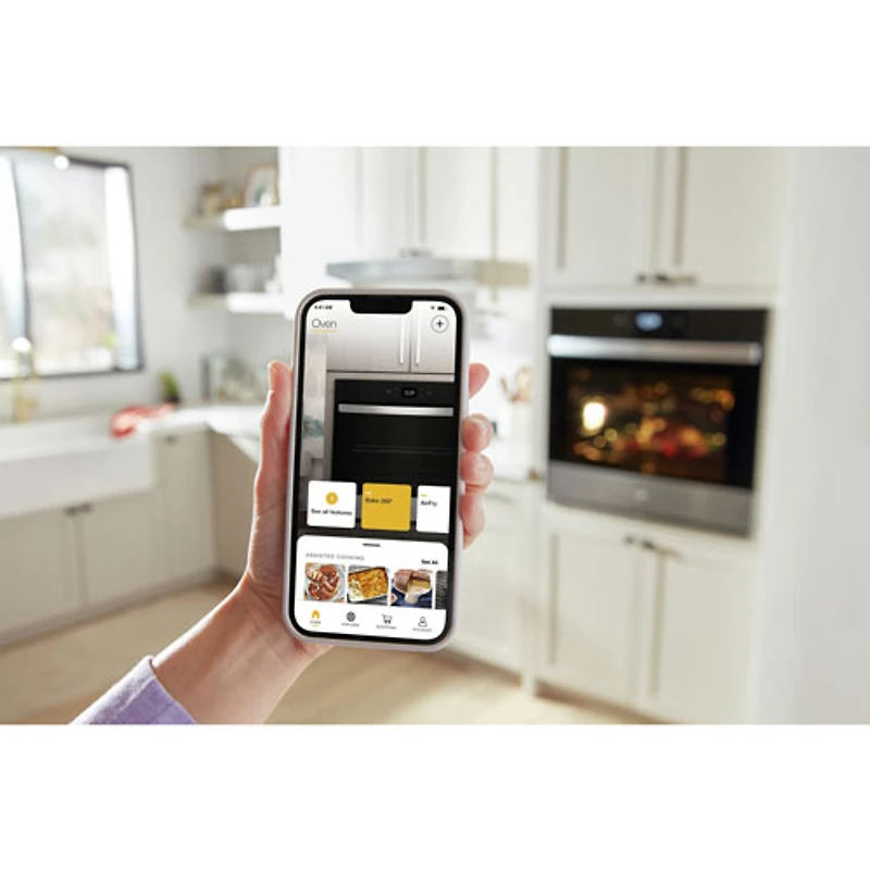 Four mural électrique autonettoyant 5 pi³ 30 po de Whirlpool (WOES5030LZ) - Acier inoxydable résistant aux traces de doigts