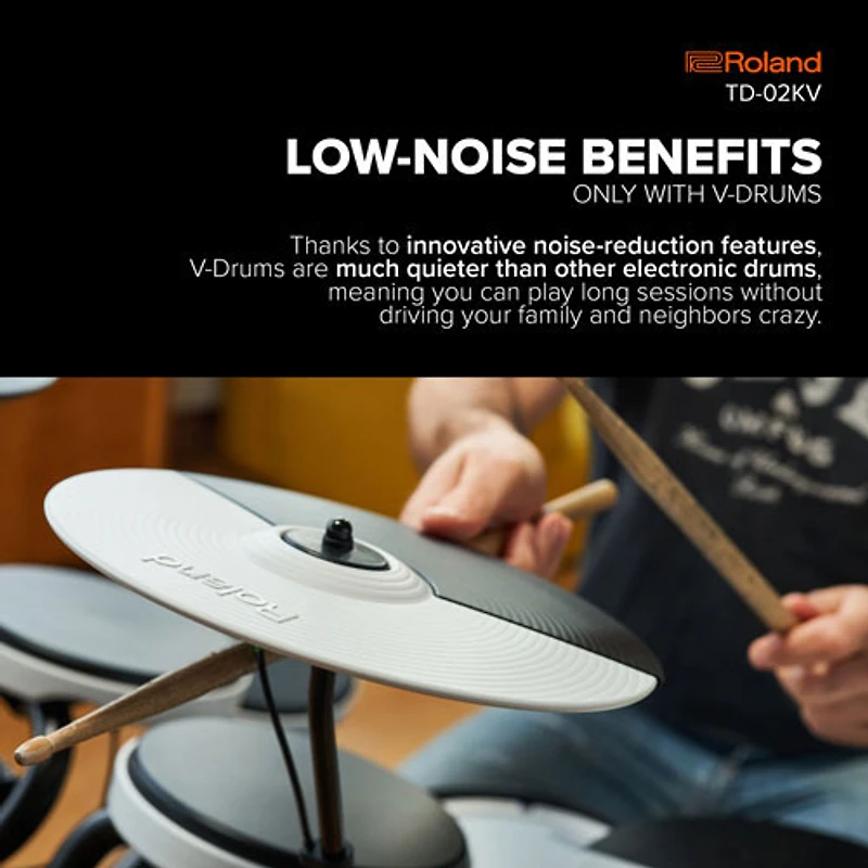 Roland V-Drum Electronic Drum Kit (TD-02KV)