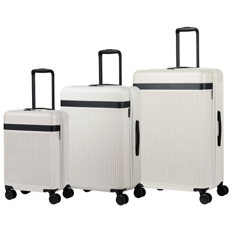 Ensemble de 3 valises rigides extensibles Onyx Collection de Champs - Ivoire