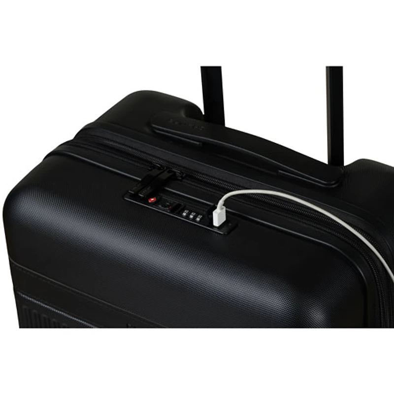 Champs Onyx Collection 3-Piece Hard Side Expandable Luggage Set - Black