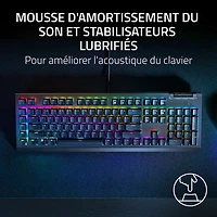 Clavier de jeu mécanique BlackWidow V4 X de Razer avec éclairage RVB Chroma - Noir