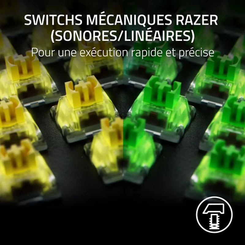 Clavier de jeu mécanique BlackWidow V4 X de Razer avec éclairage RVB Chroma - Noir