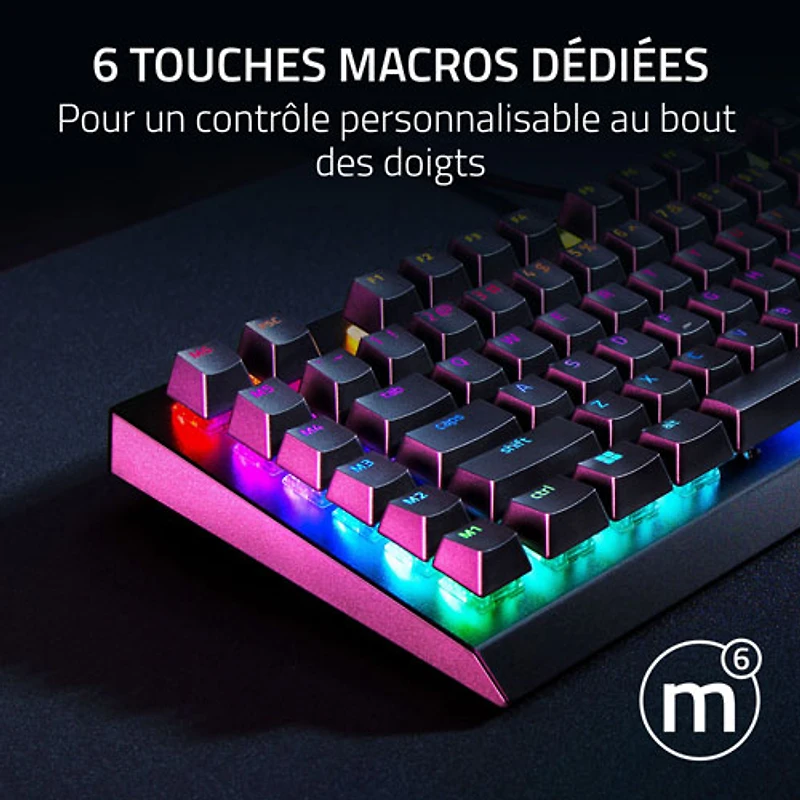 Clavier de jeu mécanique BlackWidow V4 X de Razer avec éclairage RVB Chroma - Noir