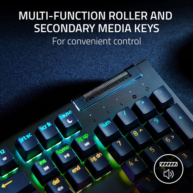 Clavier de jeu mécanique BlackWidow V4 X de Razer avec éclairage RVB Chroma - Noir