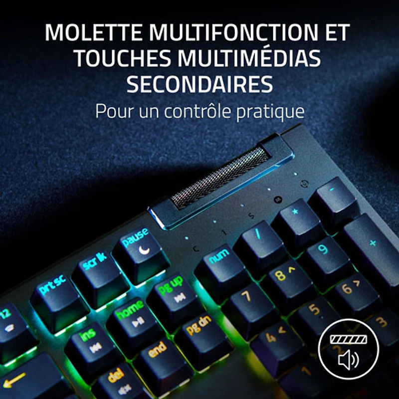 Clavier de jeu mécanique BlackWidow V4 X de Razer avec éclairage RVB Chroma - Noir
