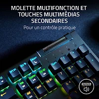 Clavier de jeu mécanique BlackWidow V4 X de Razer avec éclairage RVB Chroma - Noir