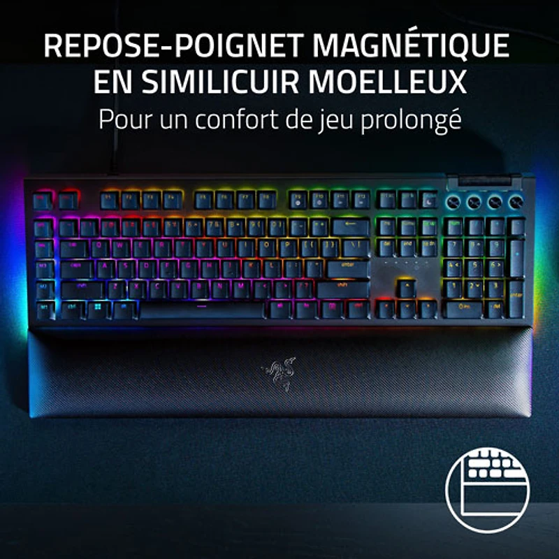 Clavier de jeu mécanique BlackWidow V4 Razer avec éclairage RVB Chroma