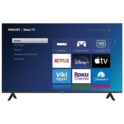 Téléviseur intelligent Roku HDR DEL UHD 4K à rétroéclairage direct de 50 po de Philips (50PUL6673/F6) - 2023