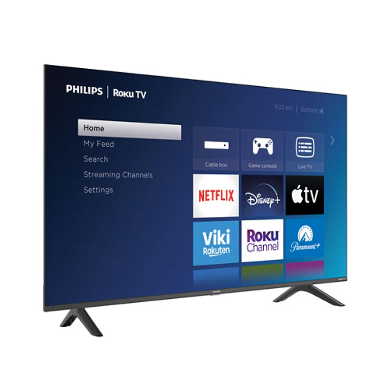 Téléviseur intelligent Roku HDR DEL UHD 4K à rétroéclairage direct de 55 po de Philips (55PUL6673/F6) - 2023