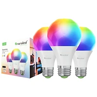 Nanoleaf Essentials Matter A19 60W Smart LED Light Bulb - 3 Pack - White & Colour