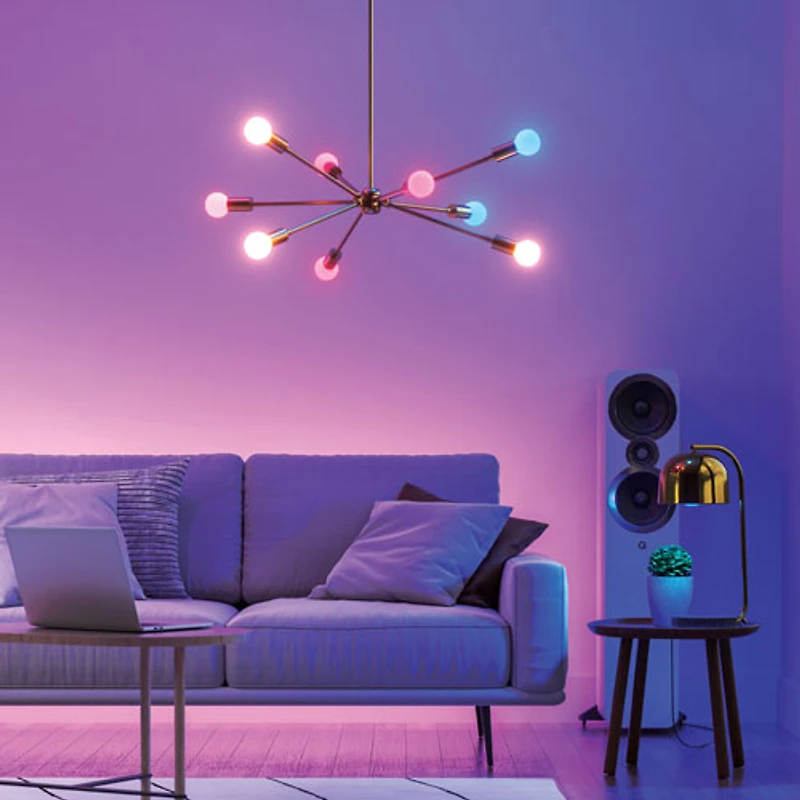 Nanoleaf Essentials Matter A19 60W Smart LED Light Bulb - 3 Pack - White & Colour