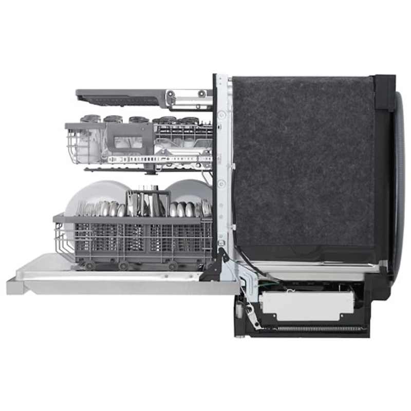 Lave-vaisselle encastrable 24 po 44 dB avec troisième panier de LG (LDPM6762S) - Inox résistant aux taches