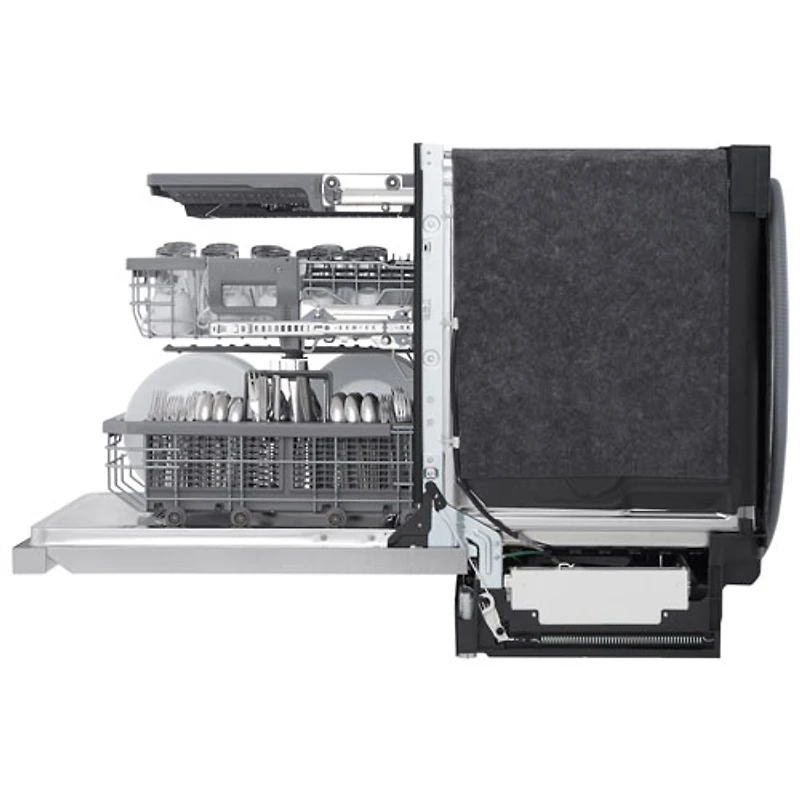 Lave-vaisselle encastrable 24 po 44 dB avec troisième panier de LG (LDPM6762S) - Inox résistant aux taches