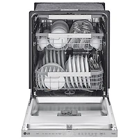 Lave-vaisselle encastrable 24 po 44 dB avec troisième panier de LG (LDPM6762S) - Inox résistant aux taches