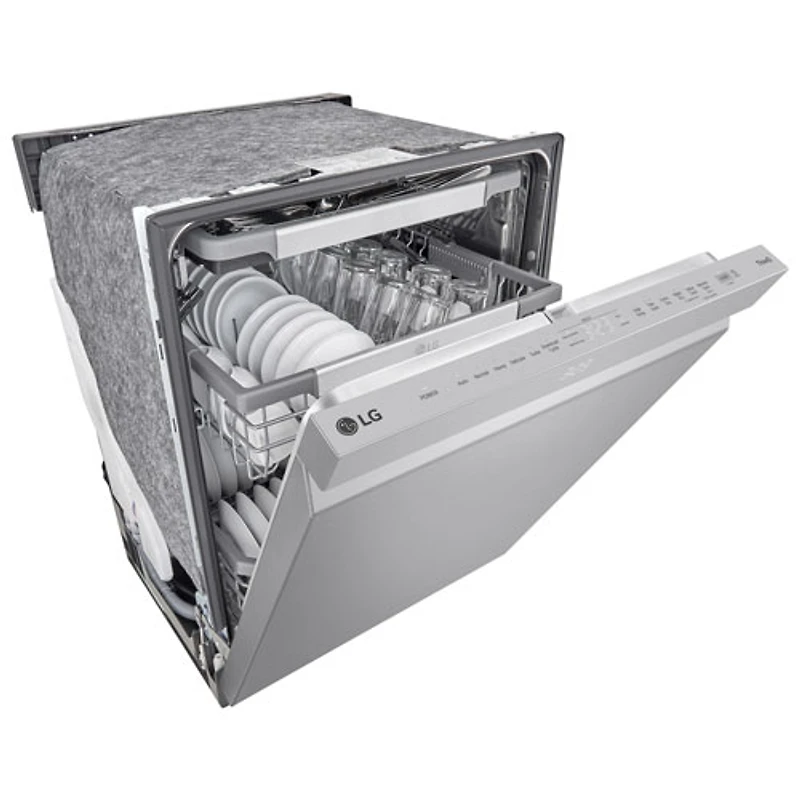 Lave-vaisselle encastrable 24 po 44 dB avec troisième panier de LG (LDPM6762S) - Inox résistant aux taches
