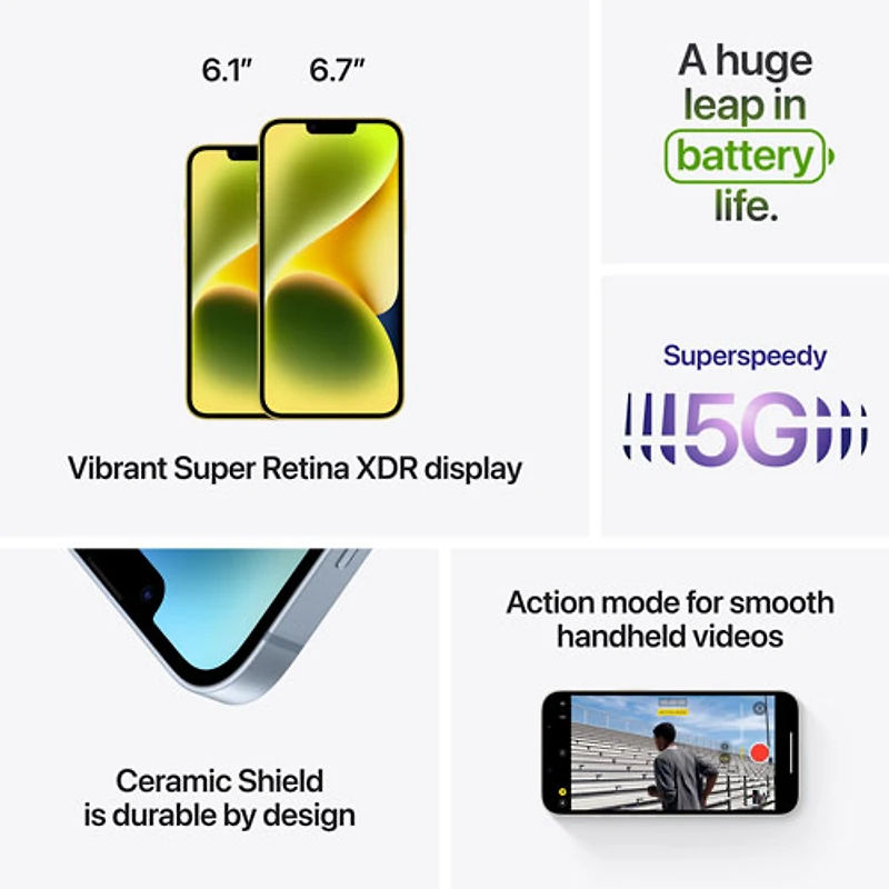 iPhone 14 de 512 Go d'Apple avec Rogers - Jaune - Financement mensuel