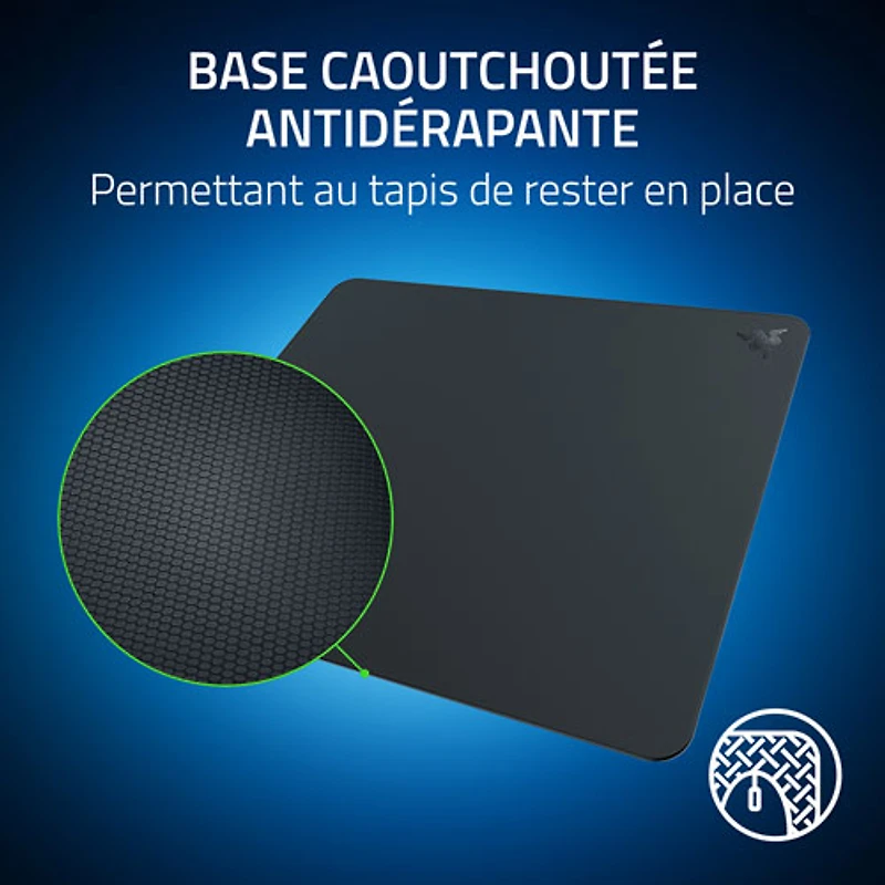 Tapis de souris de jeu en verre trempé Atlas de Razer - Noir