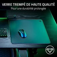 Tapis de souris de jeu en verre trempé Atlas de Razer - Noir