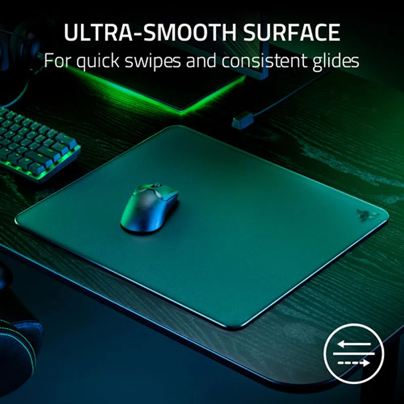 Tapis de souris de jeu en verre trempé Atlas de Razer - Noir