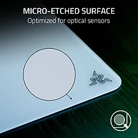 Tapis de souris de jeu en verre trempé Atlas de Razer - Blanc