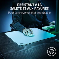 Tapis de souris de jeu en verre trempé Atlas de Razer - Blanc