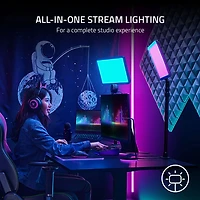 Trousse d'éclairage tout-en-un avec panneau d'éclairage Chroma de Razer pour diffusion en continu