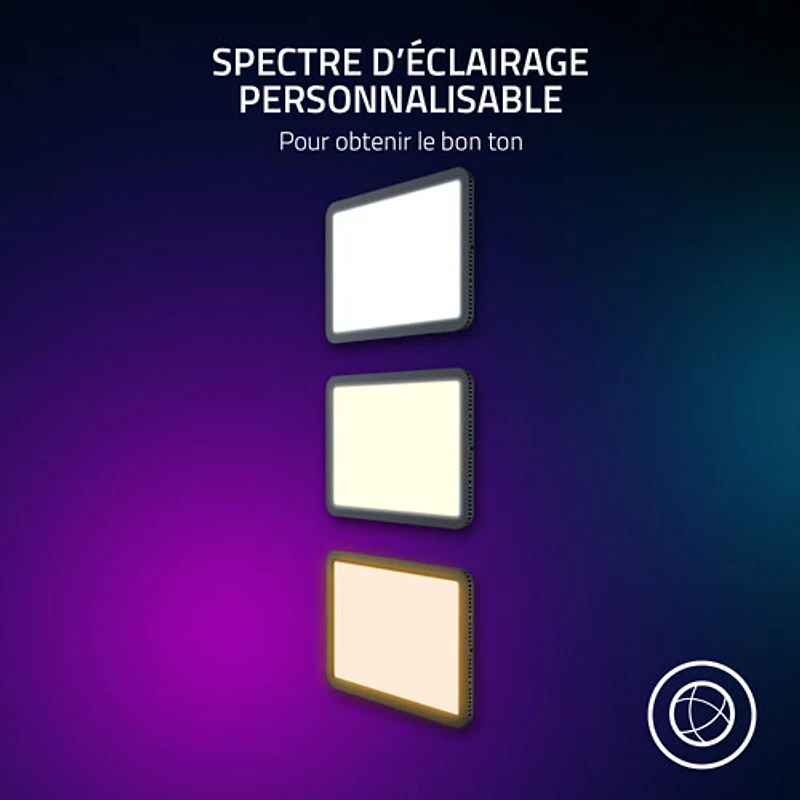Trousse d'éclairage tout-en-un avec panneau d'éclairage Chroma de Razer pour diffusion en continu