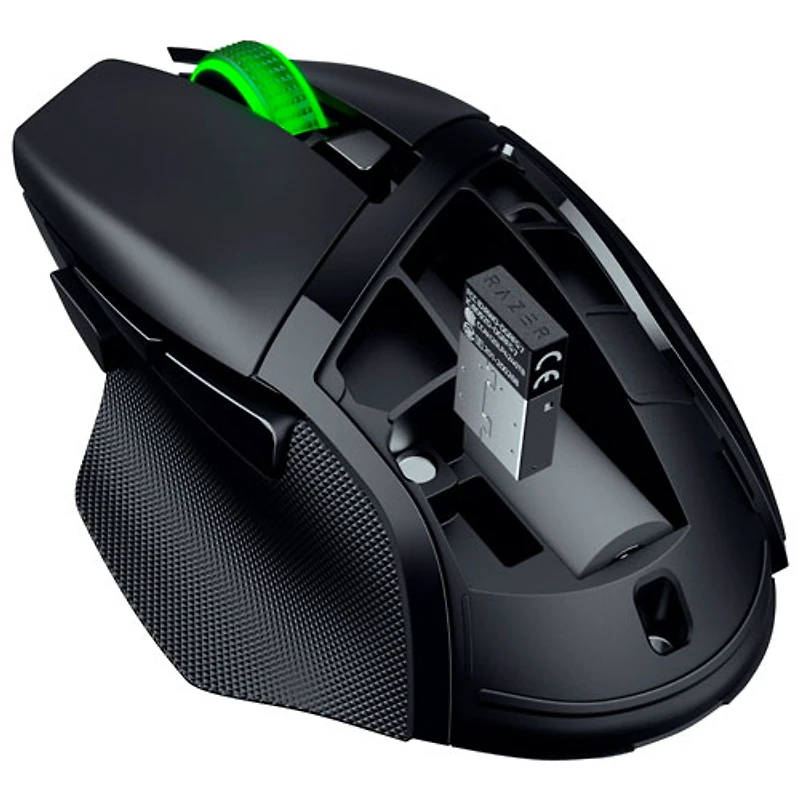 Souris de jeu optique sans fil de 18 000 ppp Basilisk V3 X HyperSpeed de Razer - Noir classique
