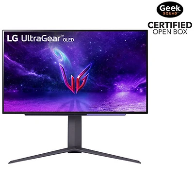 Boîte ouverte - Moniteur jeu G-Sync DELO incurvé QHD GTG 0,03 ms 240 Hz 27 po UltraGear de LG (27GR95QE-B) - Noir