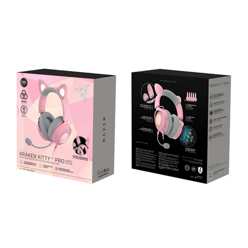 Razer Kitty V2 Pro Gaming Headphones with Microphone - Quartz