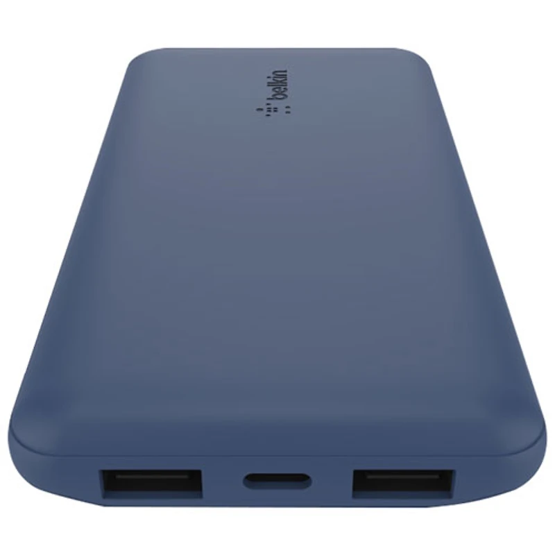 Chargeur portable à deux ports USB de 10000 mAh de Belkin - Bleu