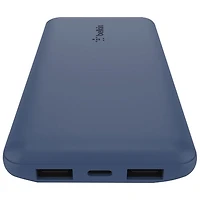 Chargeur portable à deux ports USB de 10000 mAh de Belkin - Bleu