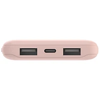 Chargeur portable double USB de 10 000 mA h de Belkin - Rose doré