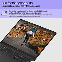 Portable de 15,6 po de HP - Noir de jais (N100 d'Intel/SSD 512 Go/RAM 8 Go/Windows 11 Home)