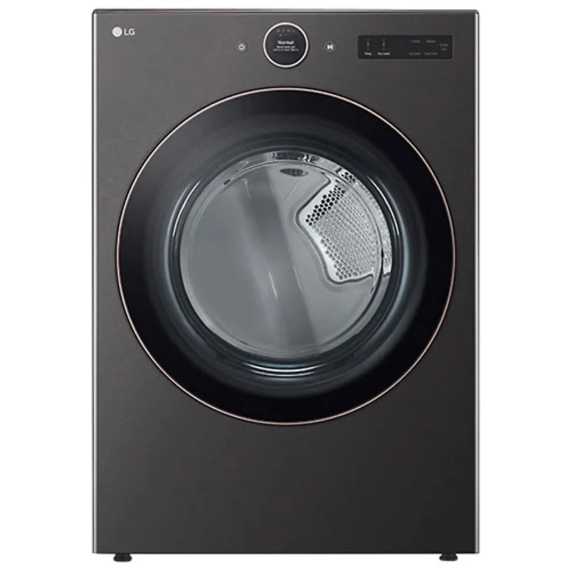 LG 7.4 Cu. Ft. Electric Steam Dryer (DLEX6500B) - Black Steel