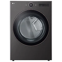 LG 7.4 Cu. Ft. Electric Steam Dryer (DLEX6500B) - Black Steel