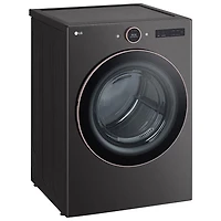 LG 7.4 Cu. Ft. Electric Steam Dryer (DLEX6500B) - Black Steel