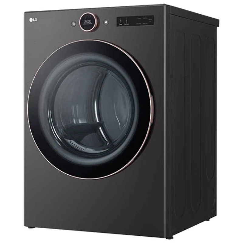 LG 7.4 Cu. Ft. Electric Steam Dryer (DLEX6500B) - Black Steel