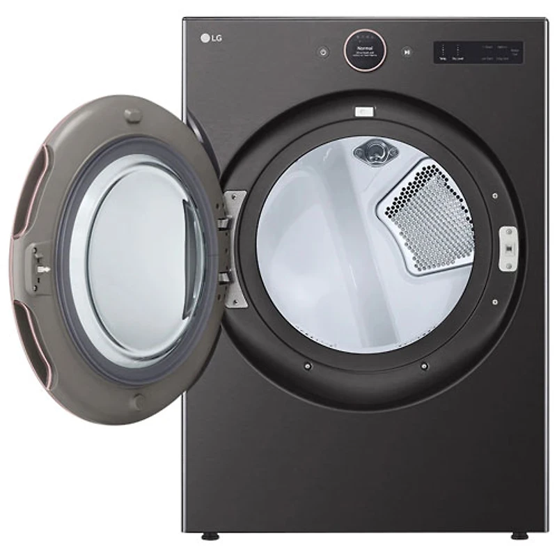 LG 7.4 Cu. Ft. Electric Steam Dryer (DLEX6500B) - Black Steel